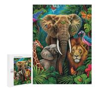 Tropical Jungle Safari-1 Puzzle 1000 Pièces Educa Jouet en Bois Cadeau Unique Décoration Intérieure Jeu Éducatif Challenge Toy Adultes Et Enfants À Partir De 14 Ans 500 PCS