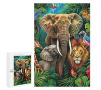 Tropical Jungle Safari Puzzle 1000 Pièces Educa Jouet en Bois Cadeau Unique Décoration Intérieure Jeu Éducatif Challenge Toy Adultes Et Enfants À Partir De 14 Ans 1000 PCS