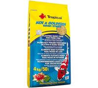 Tropical Koi&Goldfish Basic Sticks 4kg - Aliment de Base Flottant pour carpes koï et Poissons d'étang
