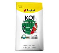 TROPICAL Koi SPIRULINA Pellet Size S 7kg - Aliment Quotidien pour Tous Les Poissons d'étang, Petits granulés