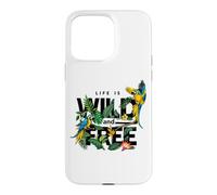Tropical Macaw Parrots Jungle Nature Bird Design Life Quotes Coque pour iPhone 15 Pro Max