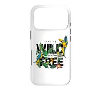 Tropical Macaw Parrots Jungle Nature Bird Design Life Quotes Coque pour iPhone 17 Pro