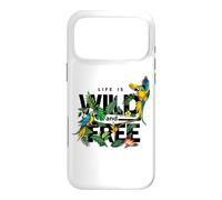 Tropical Macaw Parrots Jungle Nature Bird Design Life Quotes Coque pour iPhone 17 Pro Max