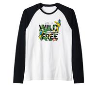 Tropical Macaw Parrots Jungle Nature Bird Design Life Quotes Manche Raglan