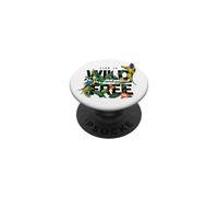 Tropical Macaw Parrots Jungle Nature Bird Design Life Quotes PopSockets PopGrip Adhésif