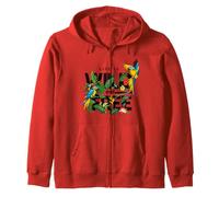 Tropical Macaw Parrots Jungle Nature Bird Design Life Quotes Sweat à Capuche