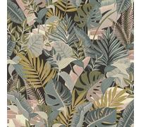 Tropical Maison Feuille Vinyle Papier Multi RASCH 687804 10m Rouleau Épais Décor