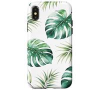 Tropical Monstera & Palm - Île Botanique Boho Beach Style Coque pour iPhone X/XS