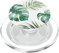 Tropical Monstera & Palm - Île Botanique Boho Beach Style PopSockets PopGrip pour MagSafe