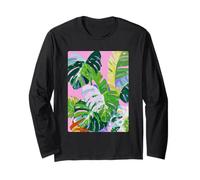 Tropical Monstera Plante Botanique Jungle Art Verdure d'été Manche Longue