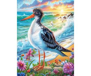 Tropical Oiseau aux pattes rouges dans un jardin fleuri 1000 Pièces Puzzle Créatif En Carton Anti-Déchirure Haute Densité Faune sauvage et animaux de compagnie Difficulté Moyenne Activité Manuelle Loi