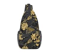 Tropical Palm Leaf-18 Sac à Dos Feuille Tropicale de Palmier, Sac à bandoulière et Poitrine, Parfait pour Gym, Cyclisme, randonnée, Voyage, Mixte