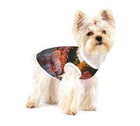 Tropical Paradise Flamingo Petit gilet en coton pour petits chiens - T-shirt respirant avec imprimé unique - Vêtements d'été pour chiots et chats