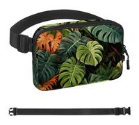 Tropical Plants-512 Sac banane pour homme et femme, sac banane avec sangle réglable, sac banane tendance pour voyage, plein air, course à pied, randonnée, multicolore, 4 x 23 x 15 cm, multicolore,