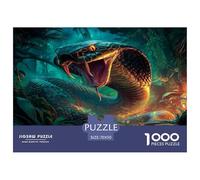 Tropical Rainforêt Viper Puzzle 1000 Pièces Adultes Animaux Puzzles 1000 Pièces Défi Jouet Cadeau 70x50cm/1000pcs