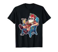 Tropical Santa Beach Island Holiday Sunny Christmas in Juillet T-Shirt
