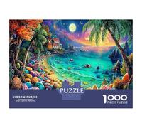 Tropical scène Plage Puzzle 1000 Pièces Educa Jouet Jeu D'Intelligence Décoration Intérieure intéressant Jeu Éducatif Challenge Toy Adultes Et Enfants À Partir De 14 Ans 52x38cm/1000pcs