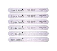 Tropical Shine Jumbo Zebra 180 Colossal Collection - 6 limes à ongles pour soin professionnel et façonnage des ongles - Lime à ongles grain moyen (180) pour ongles naturels (707336)