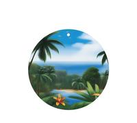 Tropical Sky Ecology Lot de 4 désodorisants de voiture ronds à suspendre pour chambre à coucher, salle de bain