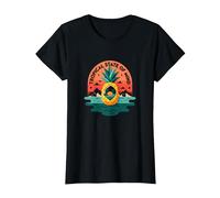 Tropical State of Mind Pineapple Paradise Beach, Hawaïens T-Shirt, Femme, Noir, L