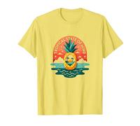 Tropical State of Mind Pineapple Paradise Beach, Hawaïens T-Shirt, Homme, Citron, M