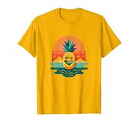 Tropical State of Mind Pineapple Paradise Beach, Hawaïens T-Shirt, Homme, Doré Vif, XXL