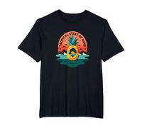 Tropical State of Mind Pineapple Paradise Beach, Hawaïens T-Shirt, Homme Grandes Tailles, Noir, 5X Tall