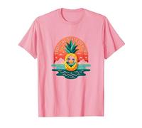 Tropical State of Mind Pineapple Paradise Beach, Hawaïens T-Shirt, Homme, Rose, M