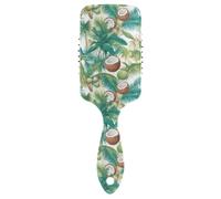 Tropical Summer Brosse à cheveux mouillés Motif noix de coco Conçu pour le massage du cuir chevelu pour les cheveux clairsemés avec poignée ergonomique cepillo para cabello
