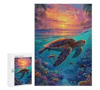 Tropical Sunset Coral Reef Puzzle 1000 Pièces Educa Jouet en Bois Cadeau Unique Décoration Intérieure Jeu Éducatif Challenge Toy Adultes Et Enfants À Partir De 14 Ans 300 PCS