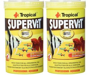 Tropical SUPERVIT 500ml / 100g - Nourriture de Base pour Tous Poissons d'ornement, en Flocons (Lot de 2)