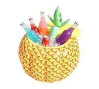 Tropical-Themed Inflatable Beverage Cooler & Party Centerpiece - Large-Capacity Pineapple Design Adds Instant Summer Vibes To Pool Parties, Beach Days, & Camping Trips, Keeps Your Favorite Wine, Beer,