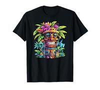 Tropical Tiki Idol Hawaiian Luau Beach Vibes T-Shirt