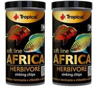 TROPICAL TR67573 Nourriture Végétale sous Forme de Chips Descendants pour Poissons Africains Herbivores/Omnivores 52 g (Lot de 2)