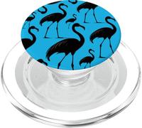 Tropical Trendy Oiseau Animaux Tendance Cool 80s Flamant Rose Bleu PopSockets PopGrip pour MagSafe