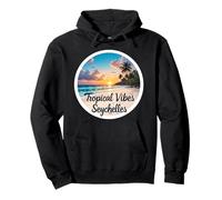 Tropical Vibes Seychelles Plage Vacances d'été Soleil Souvenir Sweat à Capuche
