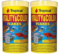 Tropical Vitality&Color 500ml / 100g - Nourriture assurant la vitalite et rehaussant la Couleur pour Tous Poissons d’Ornement (Lot de 2)