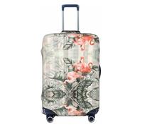 Tropical With Flamingos - Housses de bagage de voyage - Housses élastiques pour valises de protection pour bagages de 45 à 32 cm, Noir, G