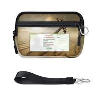 TropicalLife Anchor Desert - Portefeuille léger et portable pour femmes, hommes, enfants, filles, garçons, avec imprimé ancre, mini étui à cartes à fermeture éclair avec fenêtre pour carte d'identité