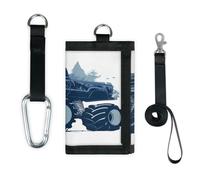 TropicalLife Bigfoot Portefeuille de voiture fin et léger avec pochette pour monnaie Motif aquarelle