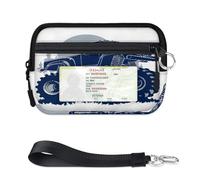 TropicalLife Bigfoot Portefeuille de voiture pour femmes, hommes, enfants, filles, garçons, porte-monnaie, mini porte-cartes à fermeture éclair avec fenêtre pour carte d'identité, léger et portable