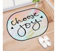TropicalLife Choose Joy Art Tapis d'entrée pour salon, cuisine, maison, salle de bain, tapis lavable, intérieur et extérieur, antidérapant, 40 x 60 cm