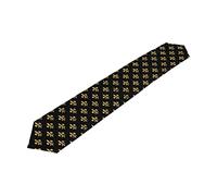 TropicalLife COZYhome Chemin de table 180 cm de long Motif fleur de lys Doré Pour fête, mariage, cuisine, salon