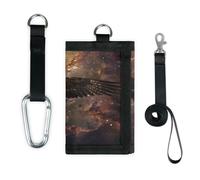 TropicalLife Galaxy Space Portefeuille fin et portable Motif éléphant d'Afrique