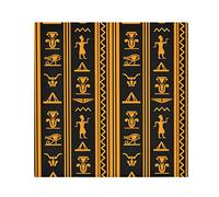TropicalLife HaJie Lot de 4 serviettes de table réutilisables en papier satiné polyester Motif Égypte antique 50,8 x 50,8 cm