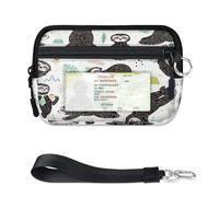 TropicalLife Joli portefeuille léger et portable avec fenêtre pour carte d'identité, motif paresseux endormi, pour femmes, hommes, enfants, filles, garçons, avec motif paresseux endormis