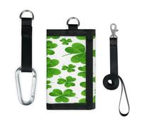 TropicalLife Lucky Clover Portefeuille fin et léger avec motif feuilles