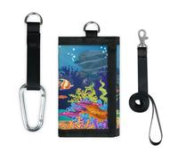 TropicalLife Mignon Océan Underwater World Portefeuille mince petite poche organisateur d'argent sac léger portable porte-monnaie monnaie