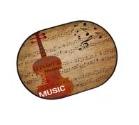 TropicalLife Paillasson antidérapant lavable pour intérieur et extérieur Motif note de musique violon 40 x 60 cm