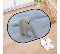TropicalLife Polar Bear Arctic Paillasson d'entrée pour salon, cuisine, maison, salle de bain, tapis lavable pour intérieur et extérieur 40 x 60 cm